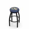 Holland Bar Stool Co 30" Blk Wrinkle Georgia Tech Swivel Bar Stool, Accent Ring L8B2B30GATech